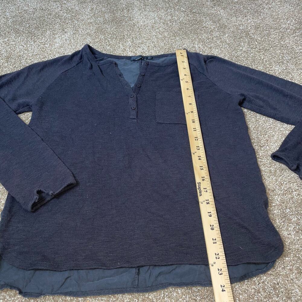 Prana Basic Long Sleeve Charcoal Gray Marled 1/4 … - image 3